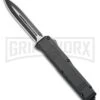 Atomic Shield Large Dagger Black OTF Automatic Knife - Two Tone Plain