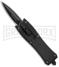 Belly Button Black OTF Automatic Knife - Black Plain