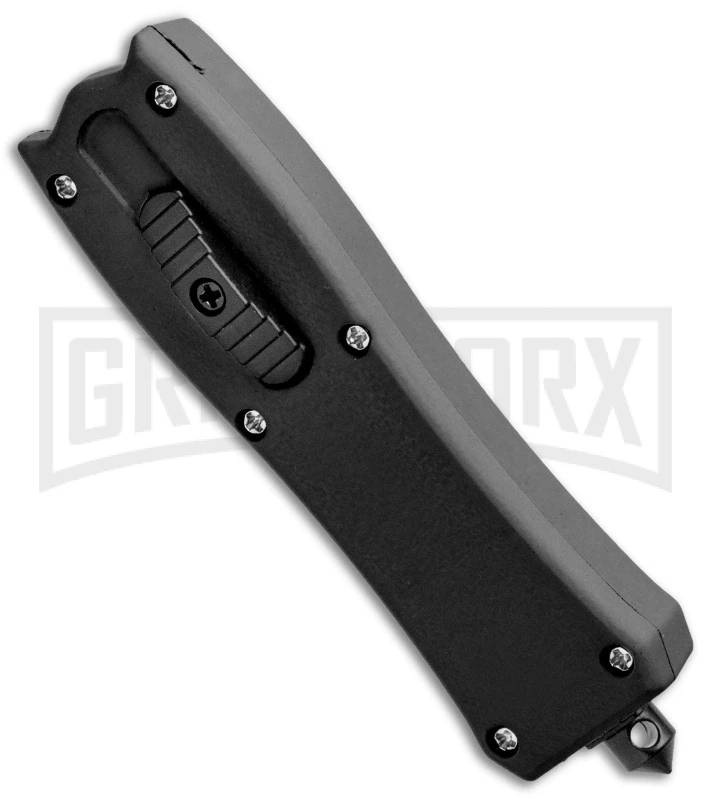 Belly Button Black OTF Automatic Knife - Black Plain - Image 2
