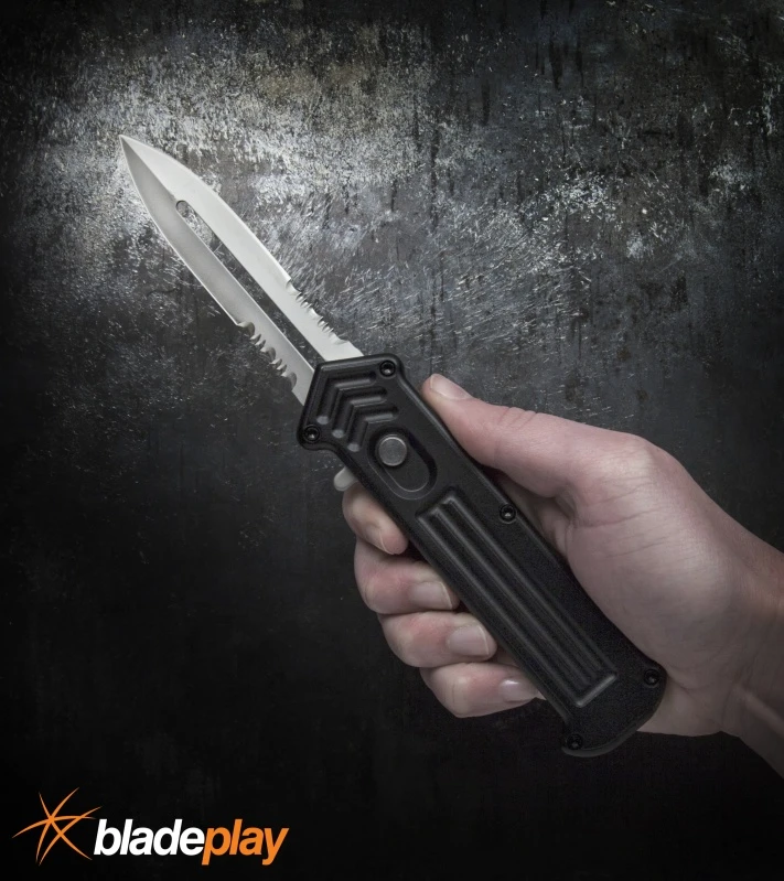 Black Arrow OTF Joker Automatic Knife Cupid Clone - Satin Serr - Image 4