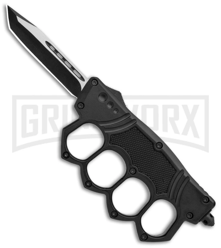 OTF Automatic Knuckle Knife - Tanto Two-Tone