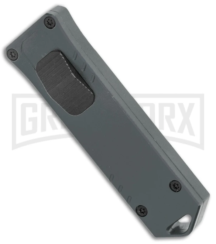 Boker Plus USB OTF Black Automatic Knife Aluminum - Gray SW Plain - Image 2