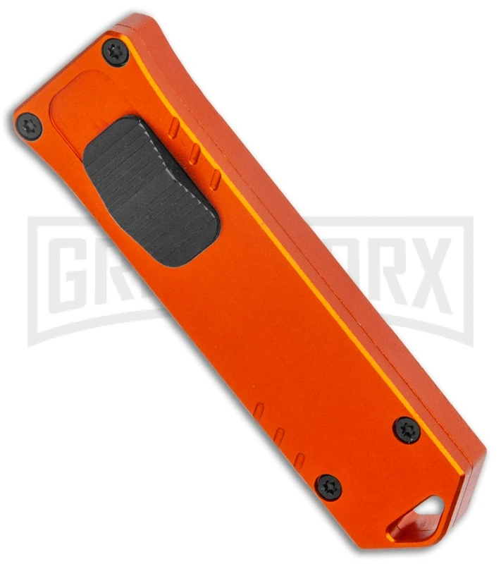 Boker Plus USB OTF Black Automatic Knife Aluminum - Orange SW Plain - Image 2