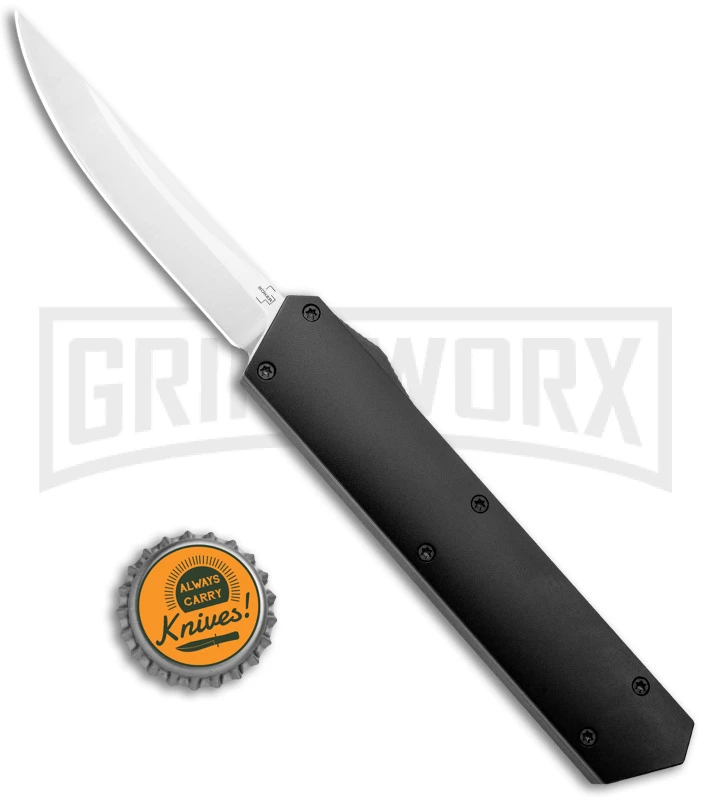 Boker USA Black Kwaiken OTF Automatic Knife -Satin Plain - Image 4