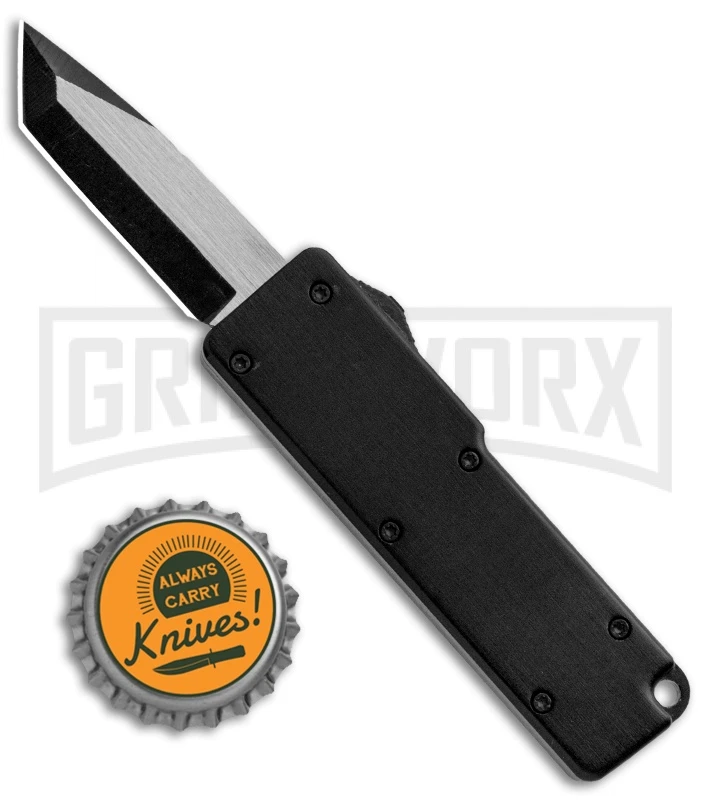 Chud Black OTF Automatic Knife - Black Tanto Plain - Image 4