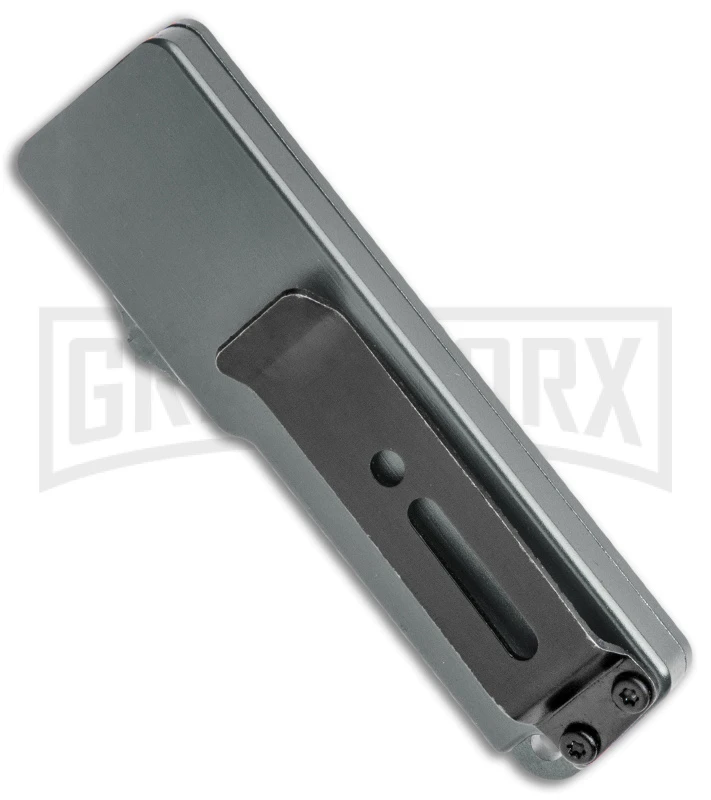 Chud Gray OTF Automatic Knife - Stonewash Tanto Plain - Image 3