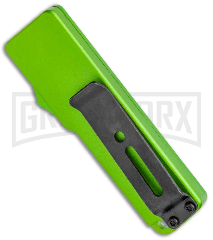 Chud Mini Green OTF Automatic Knife - Black Tanto Plain - Image 3