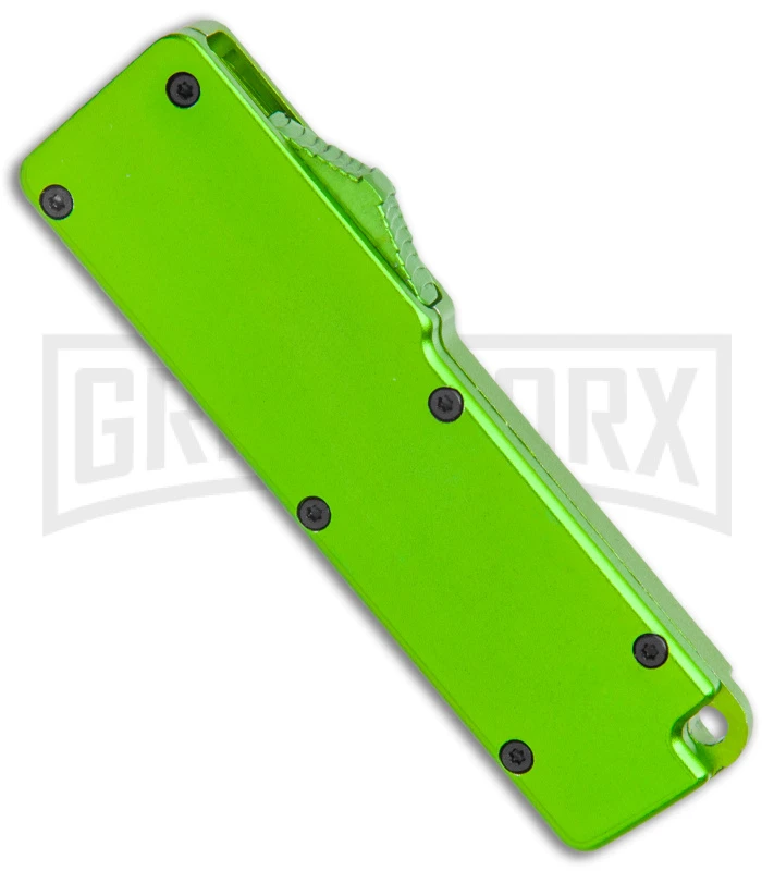 Chud Mini Green OTF Automatic Knife - Black Tanto Plain - Image 2