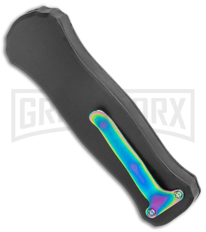 Coffin Blaster 2.0 Black DA/OTF Automatic Knife - Rainbow Dagger - Image 3