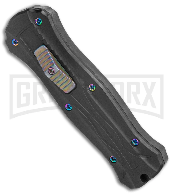 Coffin Blaster 2.0 Black DA/OTF Automatic Knife - Rainbow Dagger - Image 2