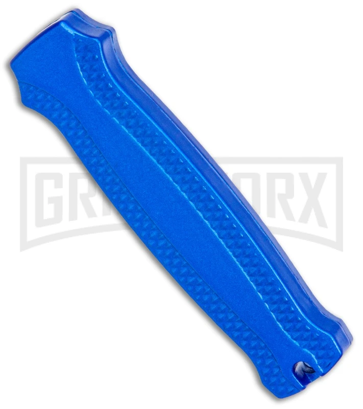 Coffin Blaster 2.0 Textured Blue DA/OTF Automatic 440 Knife (2" Satin) - Image 3