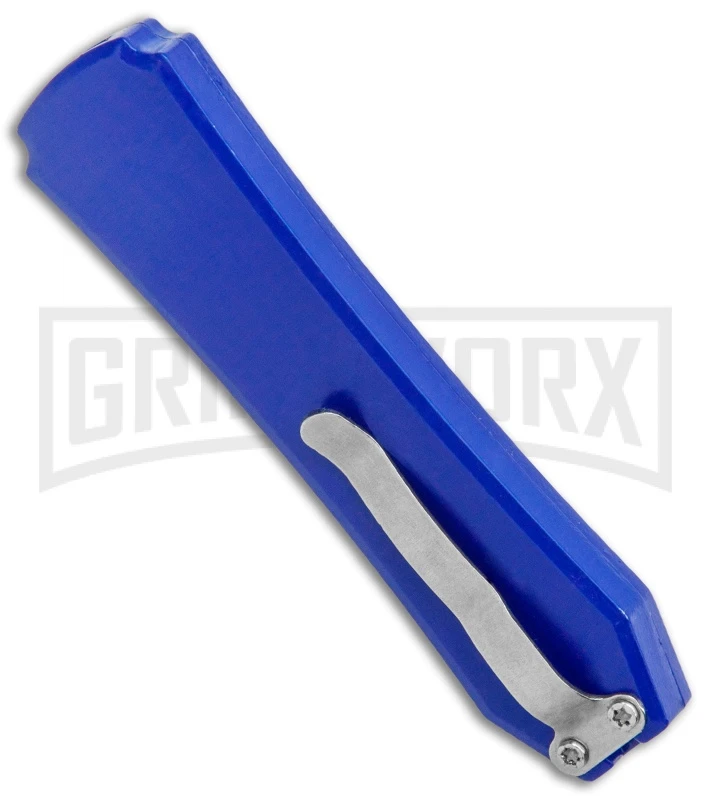 Coffin Blaster Blue DA/OTF Automatic Knife - Dagger Bead Blast Serr - Image 3