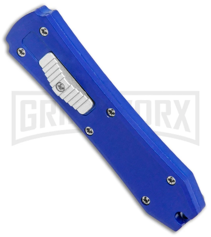 Coffin Blaster Blue DA/OTF Automatic Knife - Dagger Bead Blast Serr - Image 2