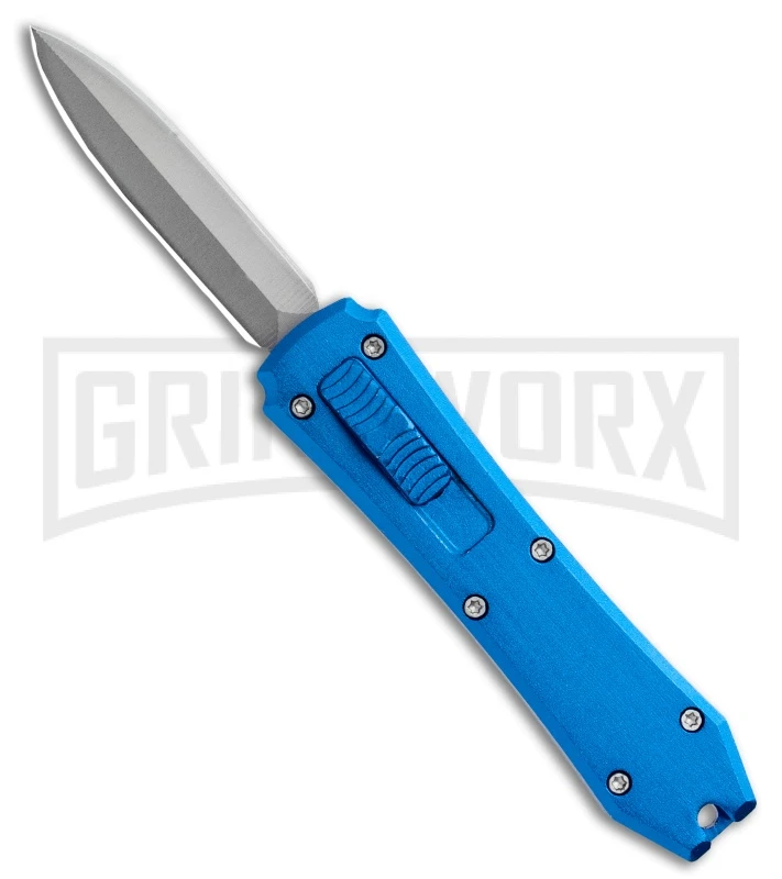 Coffin Blaster Blue DA/OTF Automatic Knife - Bead Blast Plain
