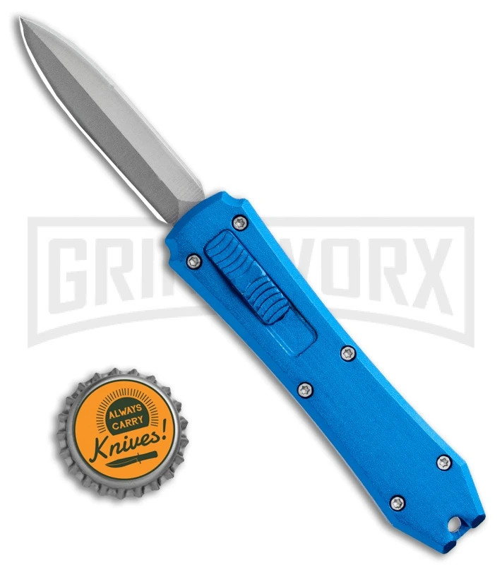 Coffin Blaster Blue DA/OTF Automatic Knife - Bead Blast Plain - Image 4