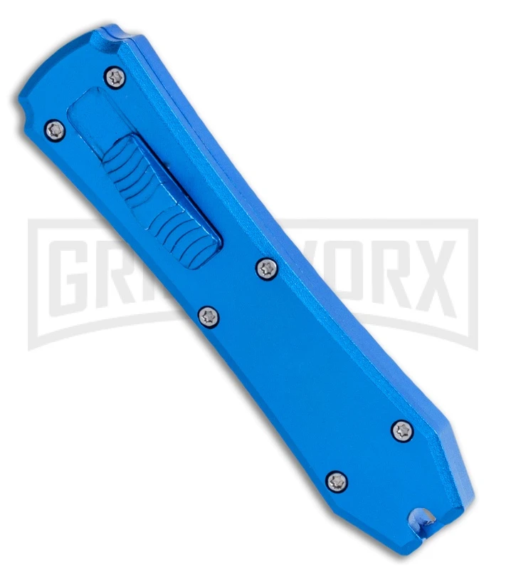 Coffin Blaster Blue DA/OTF Automatic Knife - Bead Blast Plain - Image 2