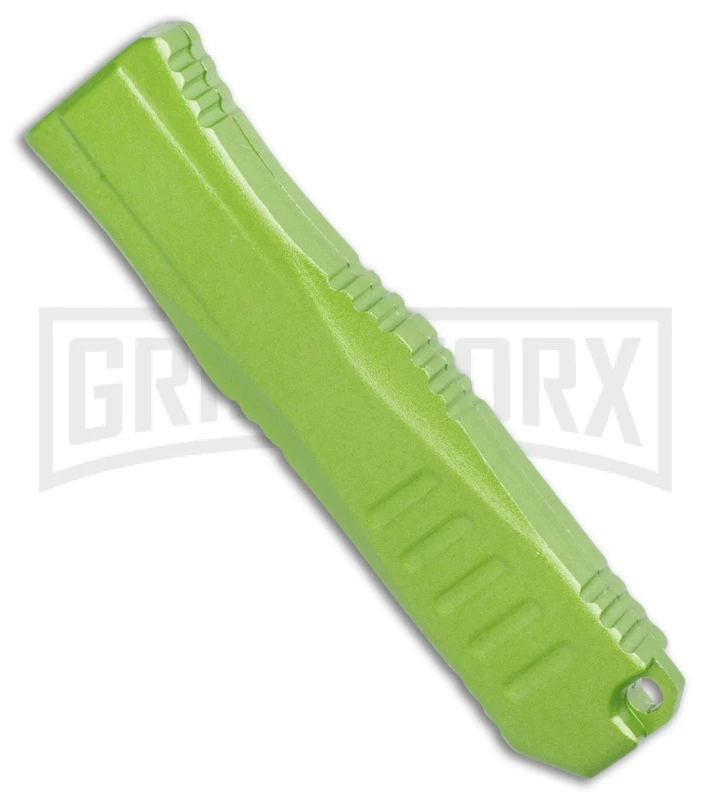 Mini Marvel Green DA/OTF Automatic Knife - Tanto Black Plain - Image 3