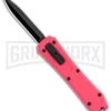 Coffin Blaster Metallic Pink DA/OTF Automatic Knife - Black Blade