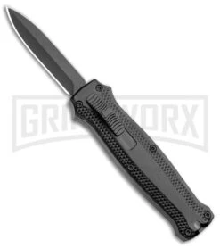 Coffin Blaster 2.0 Tactical Black Textured DA/OTF Automatic Knife - Black Plain