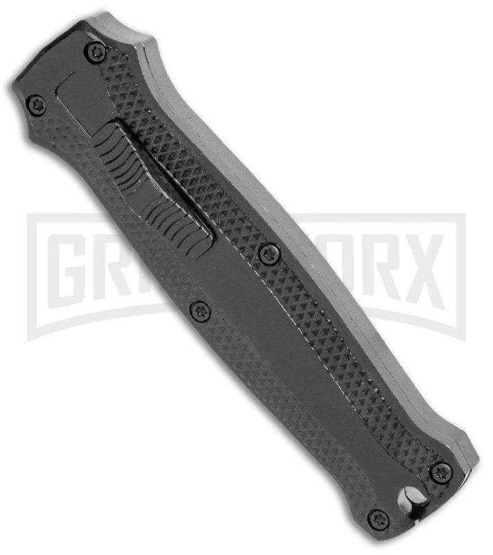 Coffin Blaster 2.0 Tactical Black Textured DA/OTF Automatic Knife - Black Plain - Image 2