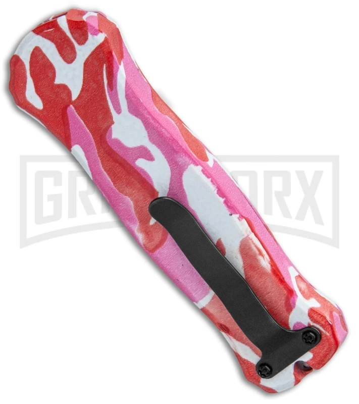Coffin Blaster 2.0 Textured Pink Camo DA/OTF Automatic - Two Tone Plain/Serr - Image 3