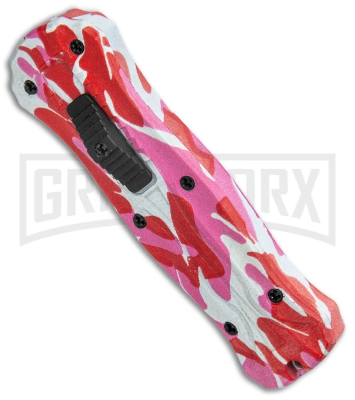 Coffin Blaster 2.0 Textured Pink Camo DA/OTF Automatic - Two Tone Plain/Serr - Image 2