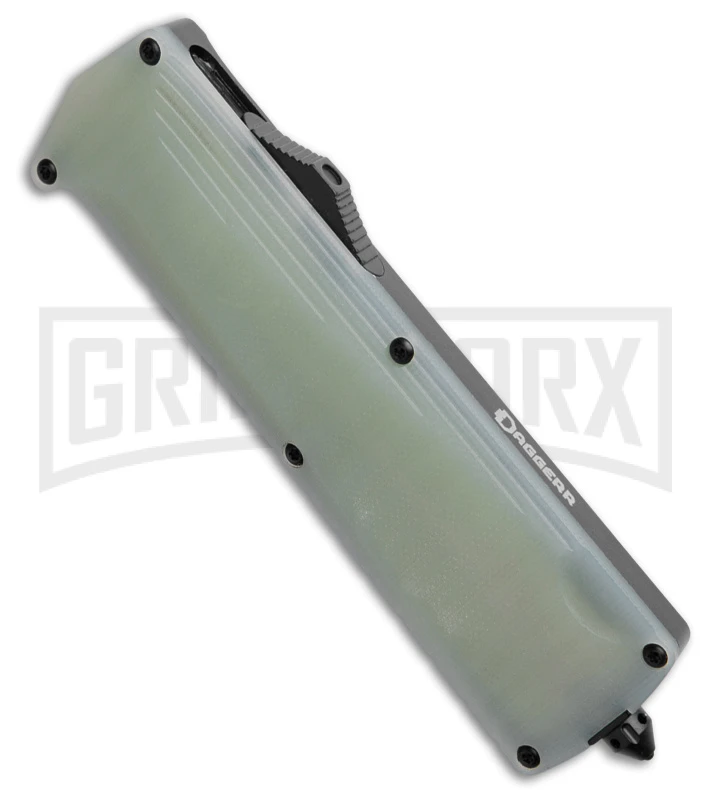 Daggerr Knives Koschei Jade G-10/Al Double Action OTF Knife - Black Plain - Image 2