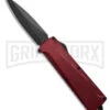 Daggerr Knives Koschei Red Aluminum Double Action OTF Knife - Black Plain