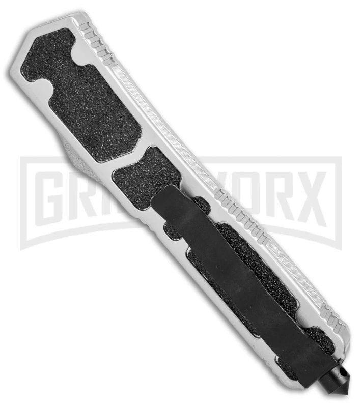 Delta Force Silver D/A OTF Automatic Knife - Black Plain - Image 3