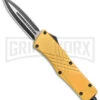 Demolisher OTF Automatic Knife Clip Point Gold - Two Tone Plain