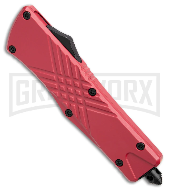 Demolisher OTF Automatic Knife Clip Point Red - Two Tone Plain - Image 2