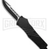 Demolisher OTF Automatic Knife Clip Point Black - Two Tone Plain