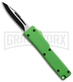 Firecracker Mini Venom Green D/A OTF Automatic Knife - Black Plain SB9337