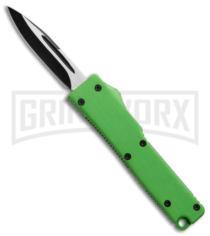 Firecracker Mini Venom Green D/A OTF Automatic Knife - Black Plain SB9337