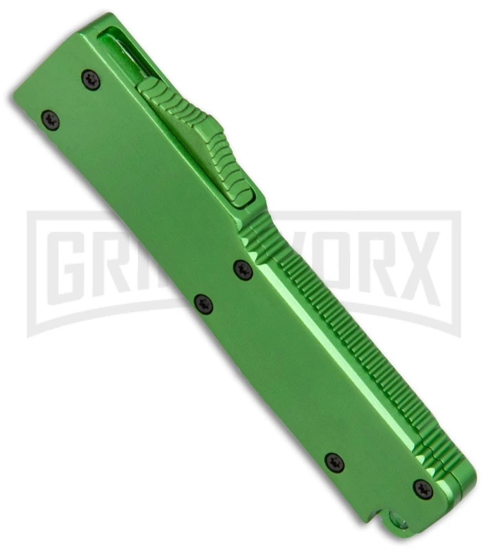 Firecracker Mini Venom Green D/A OTF Automatic Knife - Black Plain SB9337 - Image 2