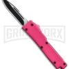 Firecracker Mini Pink D/A OTF Automatic Knife - Black