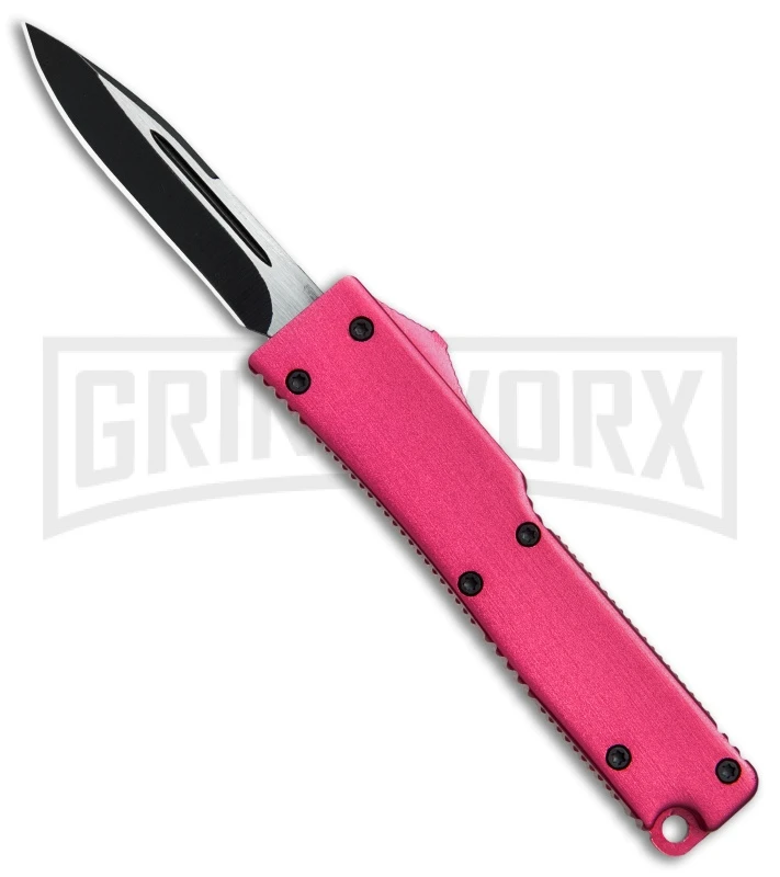 Firecracker Mini Pink D/A OTF Automatic Knife - Black