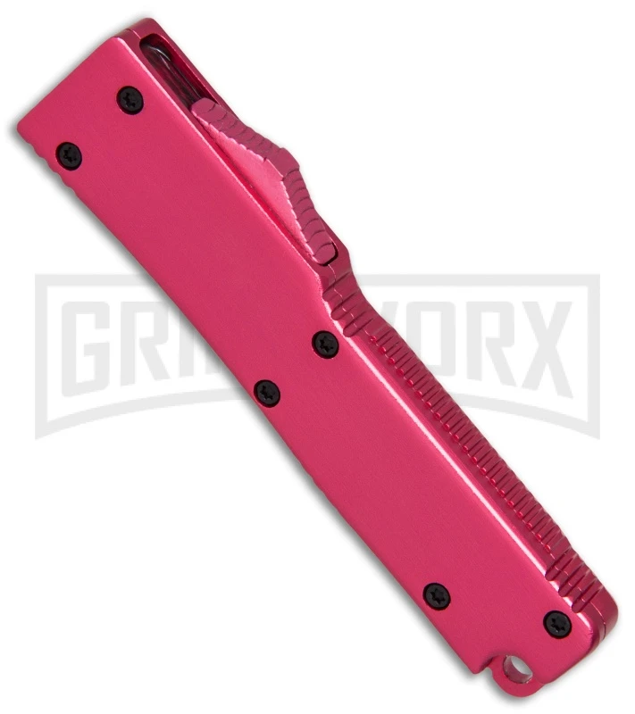 Firecracker Mini Pink D/A OTF Automatic Knife - Black - Image 3