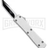 Firecracker Mini Silver D/A OTF Automatic Knife - Two Tone Tanto