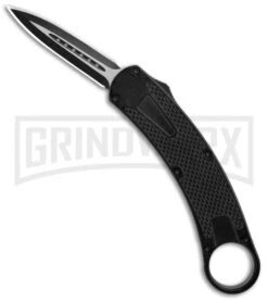 Karambit OTF-102 Black Carbon Fiber OTF Knife -Two-Tone Plain