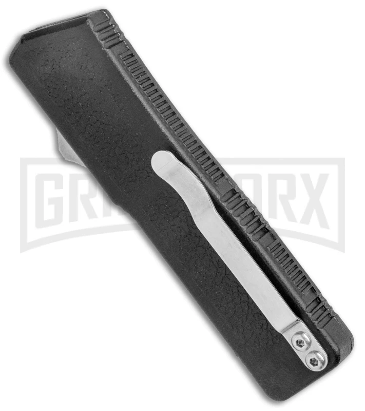 Lightning Black D/A OTF Automatic Knife - Satin Dagger Serr - Image 3