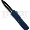 Lightning Blue D/A OTF Automatic Knife - Dagger Two-Tone Plain