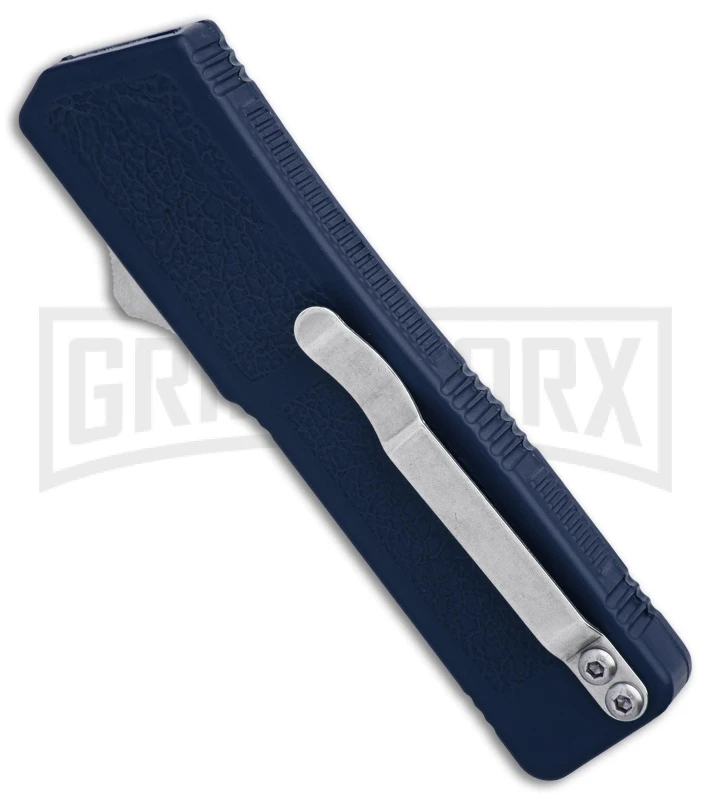 Lightning Blue D/A OTF Automatic Knife - Dagger Two-Tone Plain - Image 2