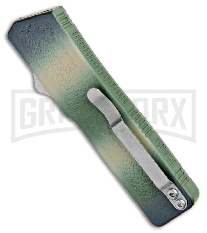 Lightning Camo D/A OTF Automatic Knife - Tanto Satin - Image 3