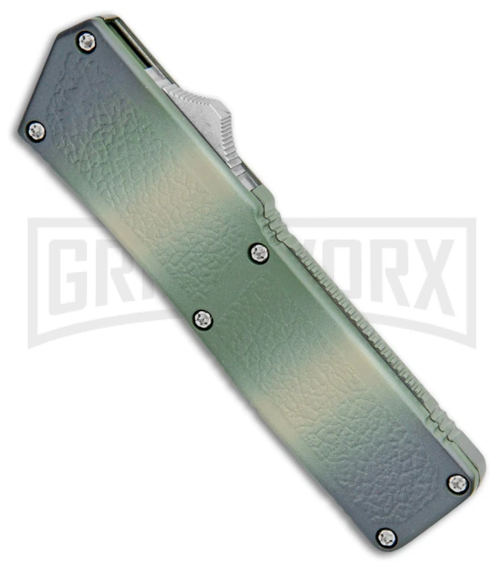 Lightning Camo D/A OTF Automatic Knife - Tanto Satin - Image 2
