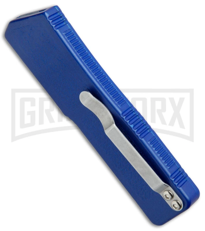 Lightning Blue D/A OTF Automatic Knife - Satin Serrated - Image 3