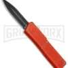 Lightning Red D/A OTF Automatic Knife - Dagger Black Plain