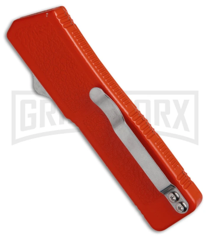 Lightning Red D/A OTF Automatic Knife - Dagger Black Plain - Image 3