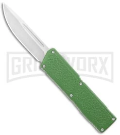 Lightning Elite Sage Green D/A OTF Automatic Knife - Drop Point Satin Plain