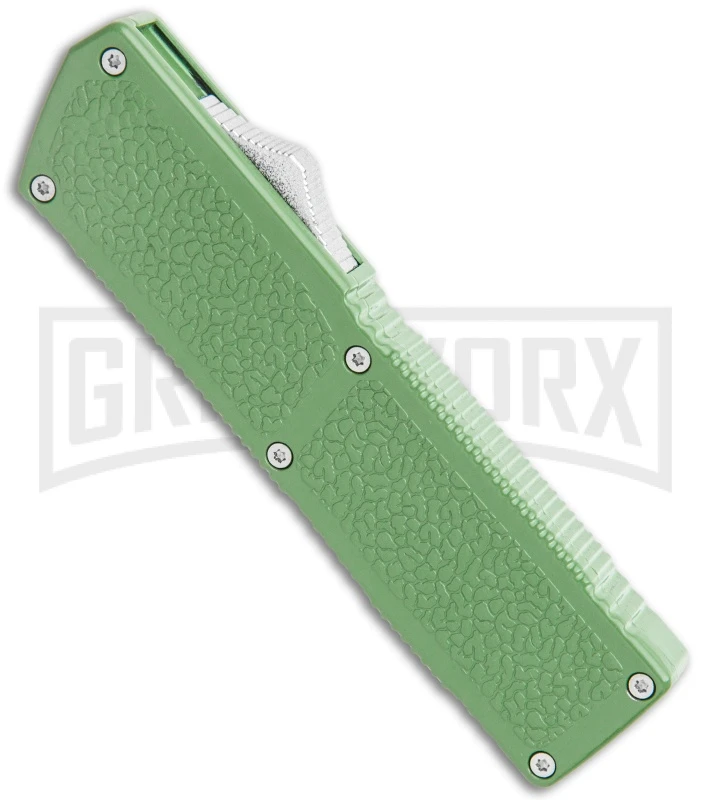 Lightning Elite Sage Green D/A OTF Automatic Knife - Drop Point Satin Plain - Image 2